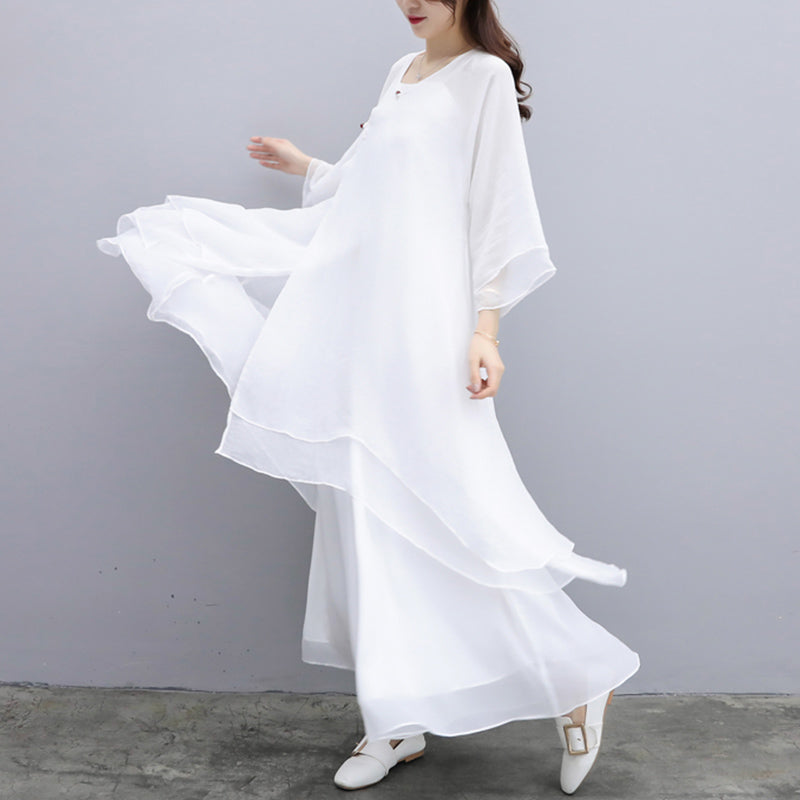 Breathable Chiffon Three-Piece Mindful Movement and Meditation Set