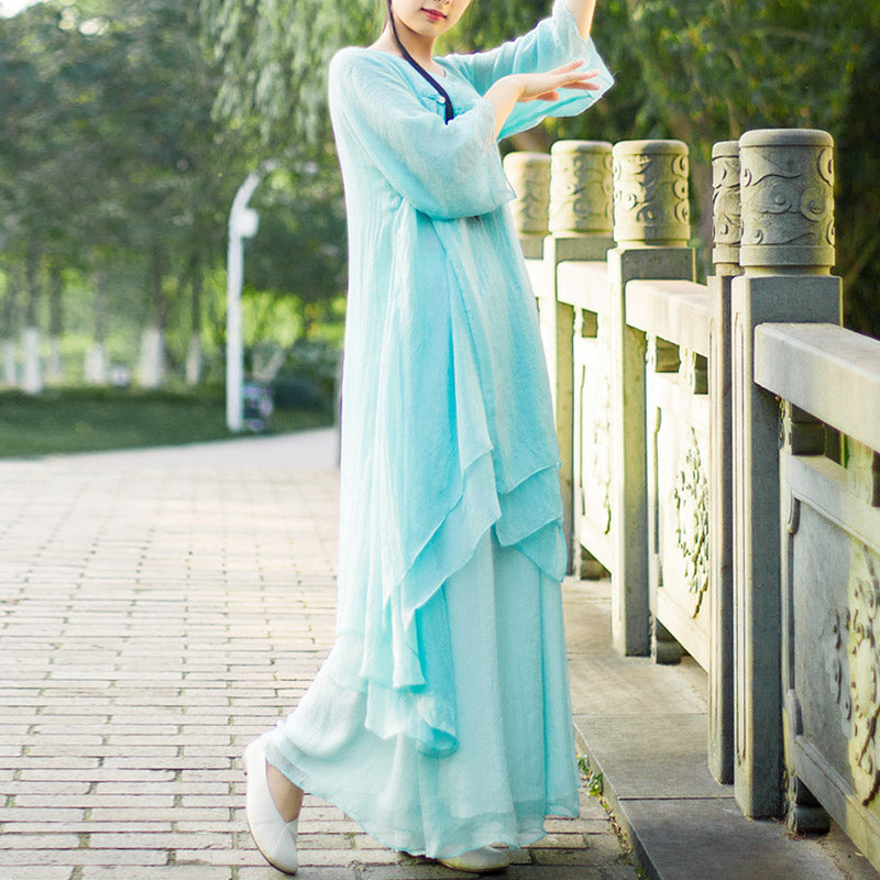 Breathable Chiffon Three-Piece Mindful Movement and Meditation Set