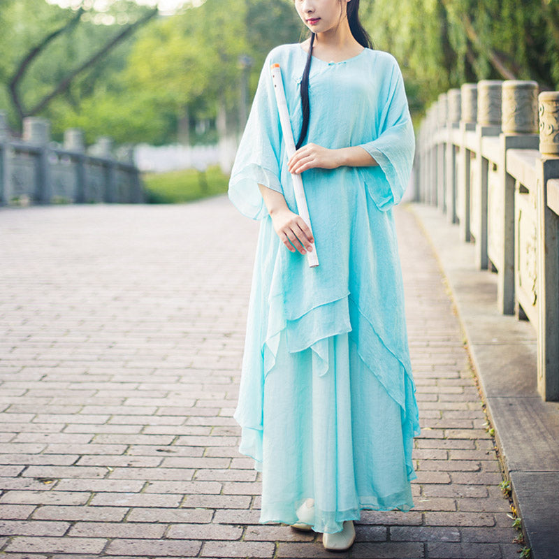 3Pcs Yoga Chiffon Clothing Uniform Meditation Zen Practice Women's Set