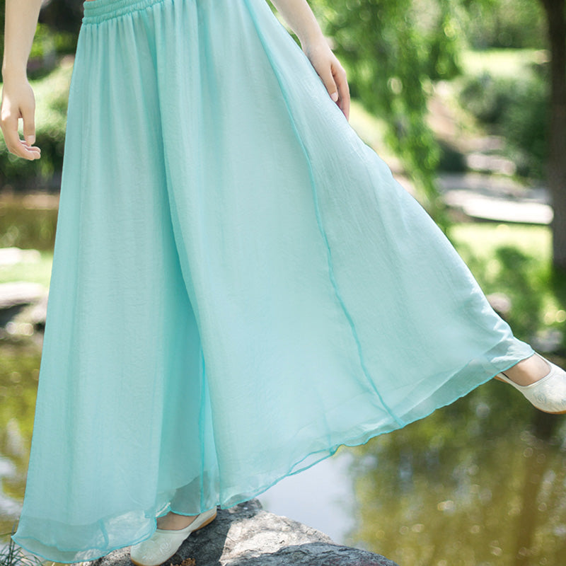 3Pcs Yoga Chiffon Clothing Uniform Meditation Zen Practice Women's Set