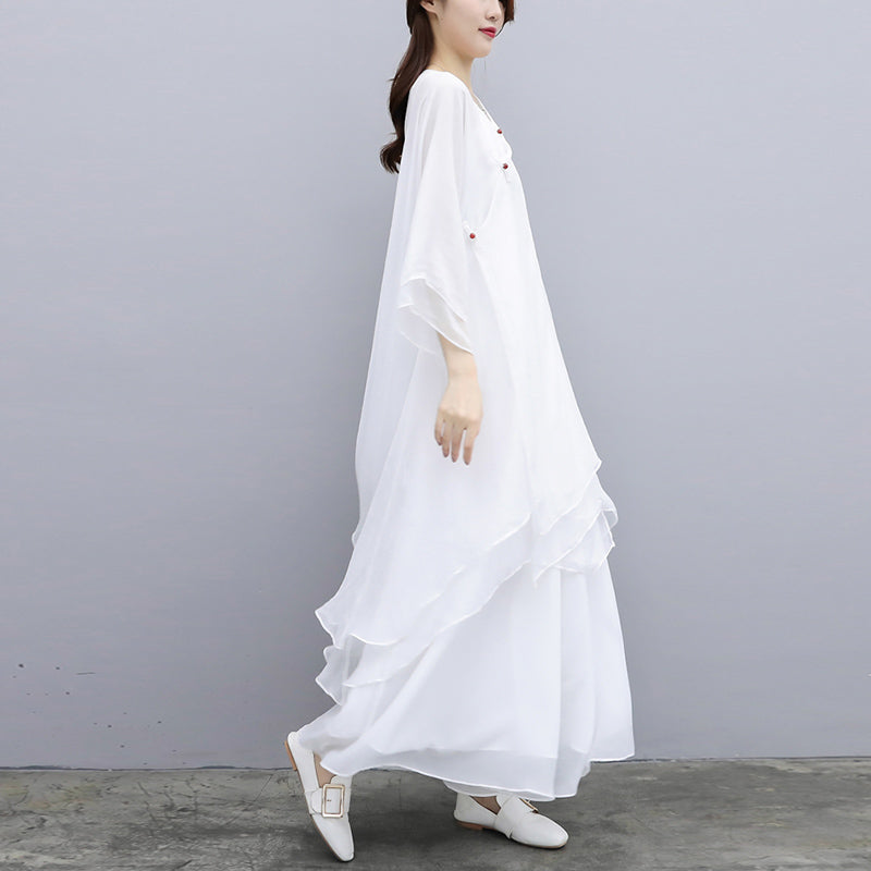 3Pcs Yoga Chiffon Clothing Uniform Meditation Zen Practice Women's Set