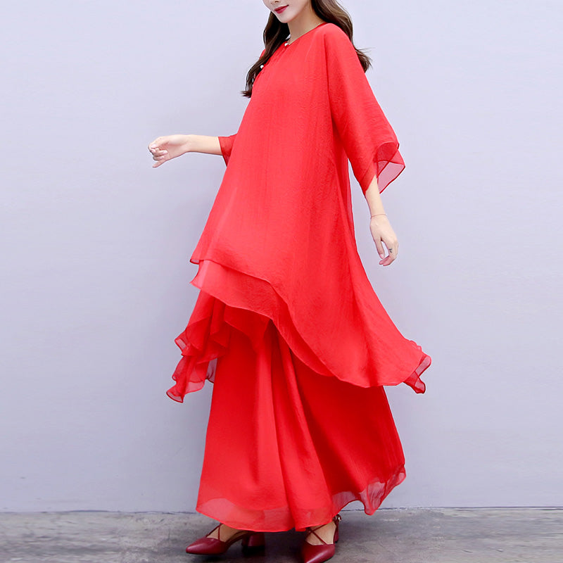 3Pcs Yoga Chiffon Clothing Uniform Meditation Zen Practice Women's Set
