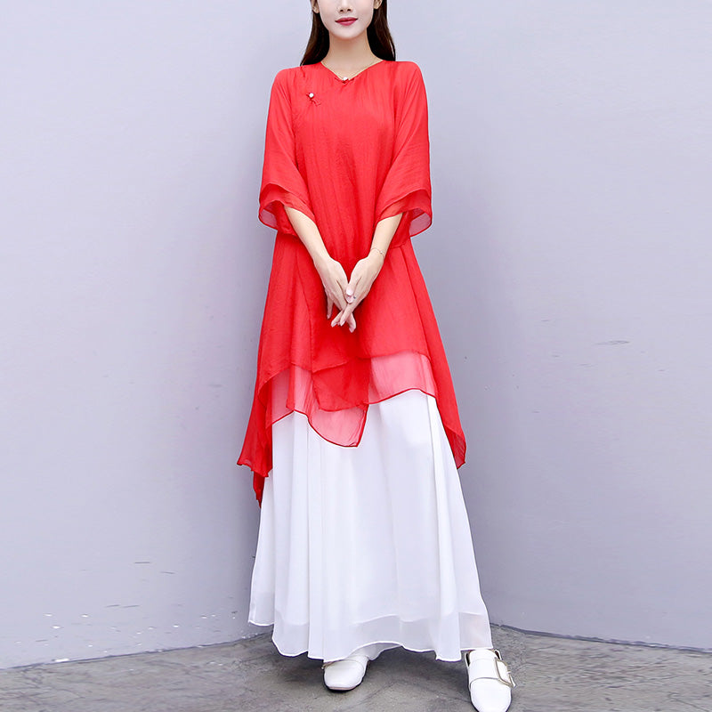 Breathable Chiffon Three-Piece Mindful Movement and Meditation Set