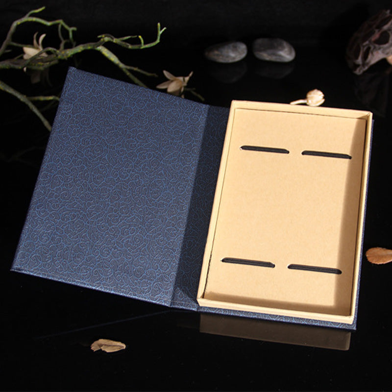 Zen Enlightenment Quotes Ebony Wood Small Leaf Red Sandalwood Bookmarks With Gift Box