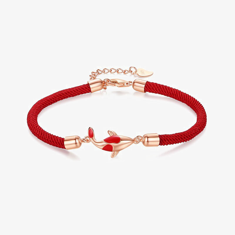 Koi Fish Luck Wealth Braided Chain Couple Bracelet