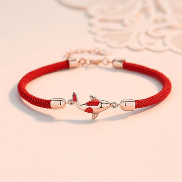 Koi Fish Luck Wealth Braided Chain Couple Bracelet