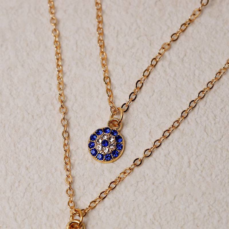 Evil Eye Hamsa Symbol Blessing Luck Chain Necklace Pendant (Extra 35% Off | USE CODE: FS35)