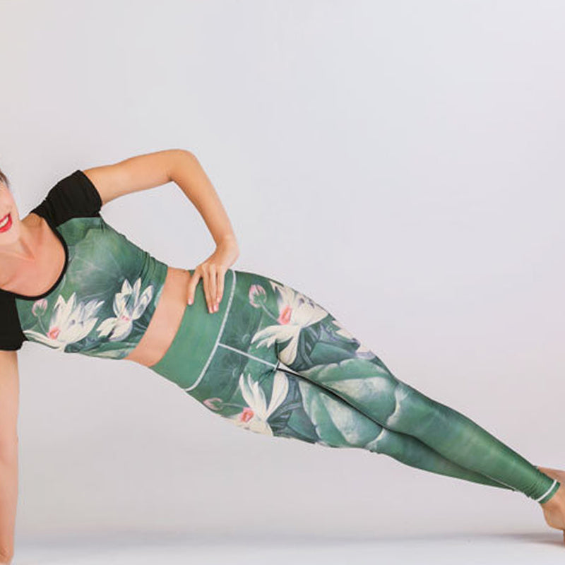 Breathable Printed Lotus Phoenix Mindful Movement Yoga Set