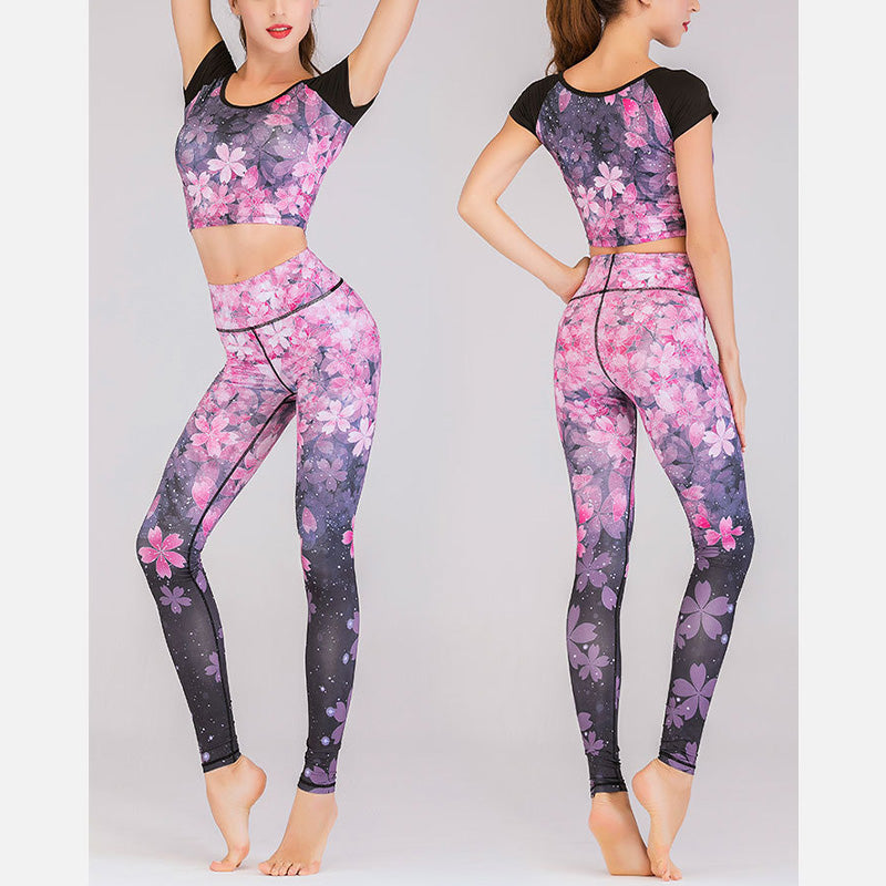 Breathable Printed Lotus Phoenix Mindful Movement Yoga Set