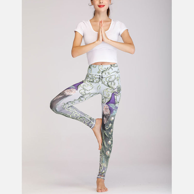 Breathable Printed Lotus Phoenix Mindful Movement Yoga Set