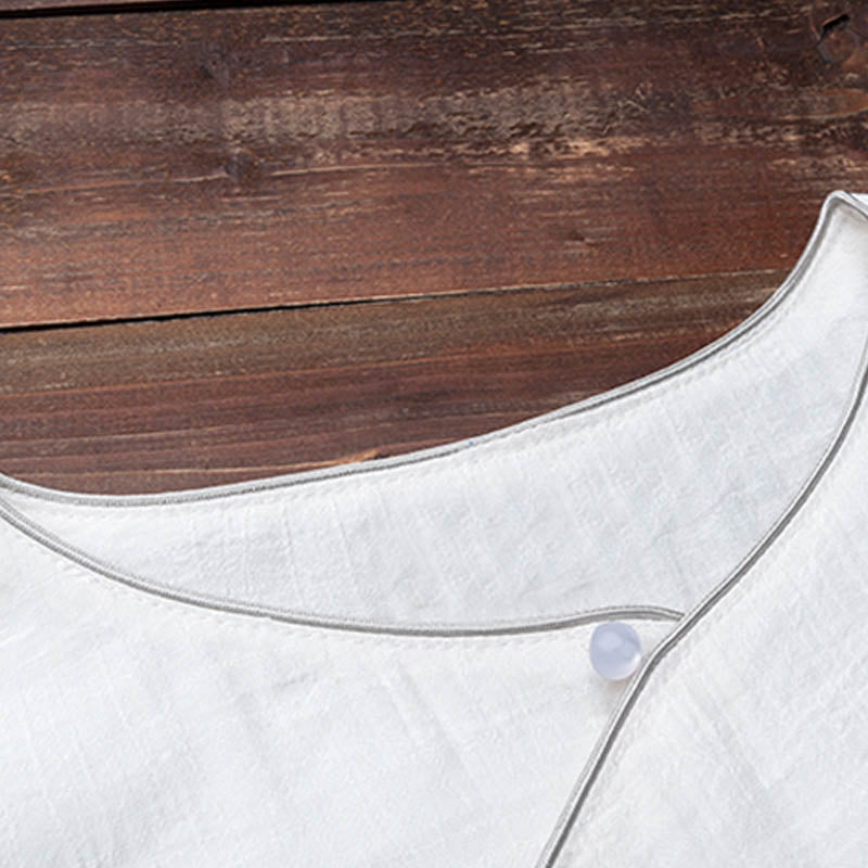 Handcrafted Cotton Linen Minimalist Meditation Top and Pants Set