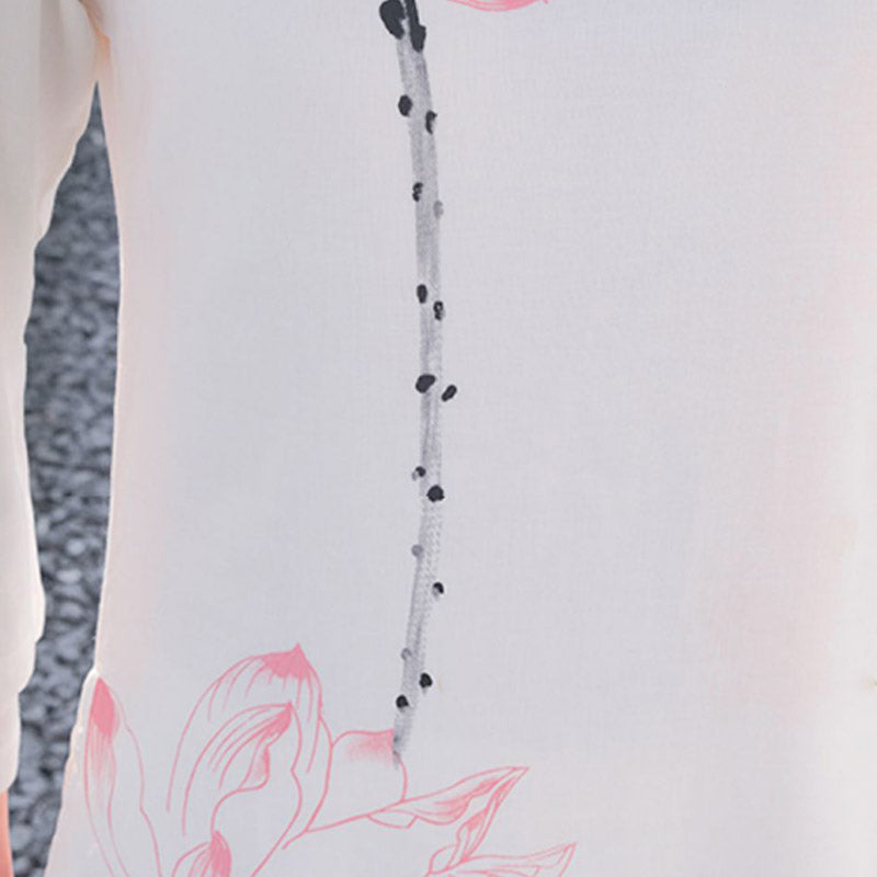 Tactile Cotton Linen Lotus Pattern Meditation Top and Pants Set