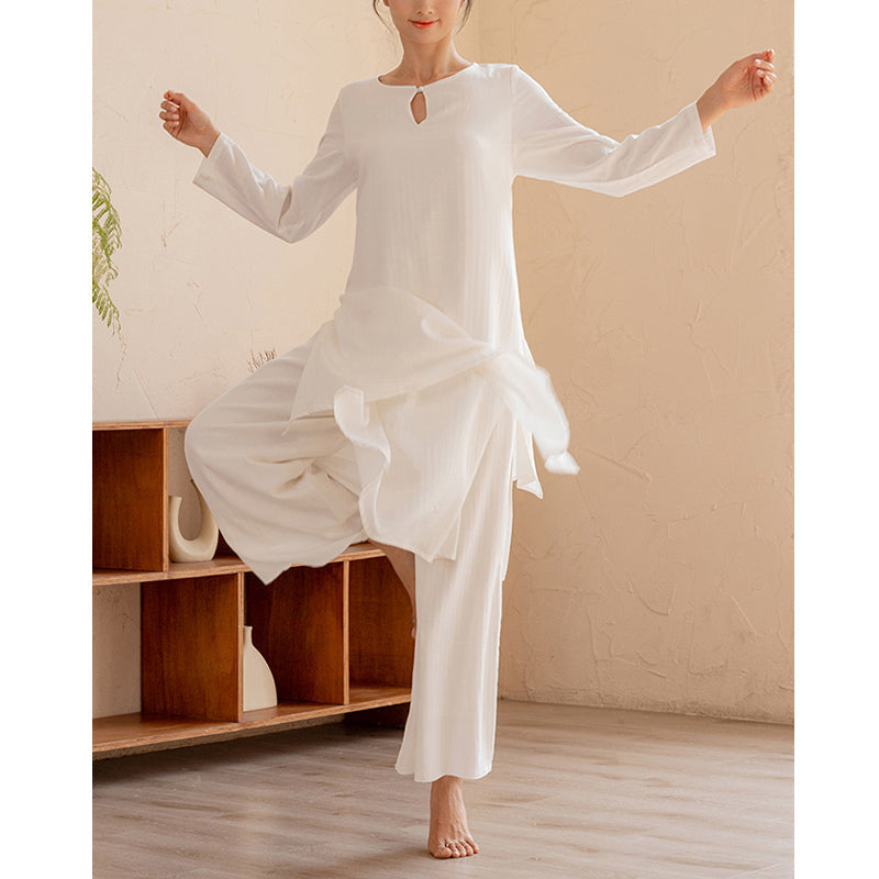 Tactile Cotton-Blend Minimalist Meditation and Tai Chi Set