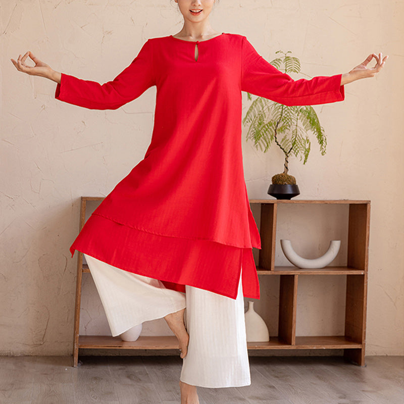 Tactile Cotton-Blend Minimalist Meditation and Tai Chi Set