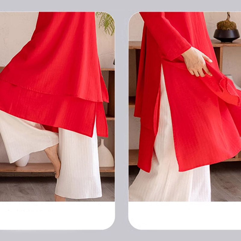 Tactile Cotton-Blend Minimalist Meditation and Tai Chi Set