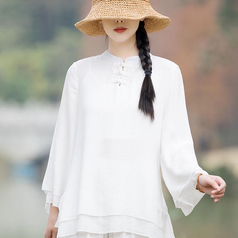 Handcrafted Cotton Linen Relaxed Zen Meditation Two-Piece Set