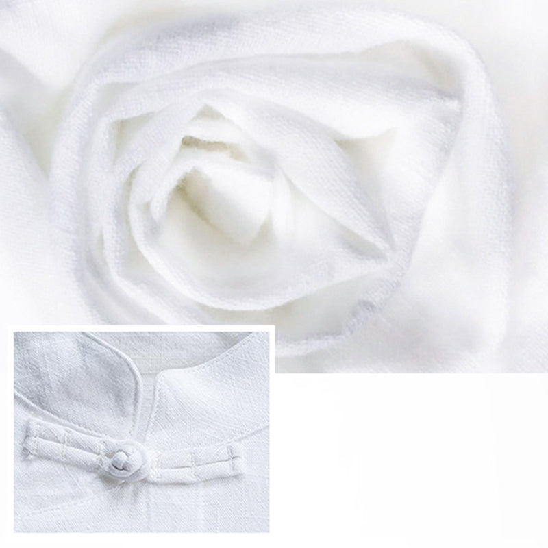 Cotton Linen Long-Sleeve Meditation & Yoga Two-Piece Set