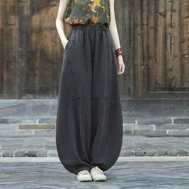 Cotton Linen Pants Harem Trousers Loose Zen Yoga Tai Chi Women's Pants