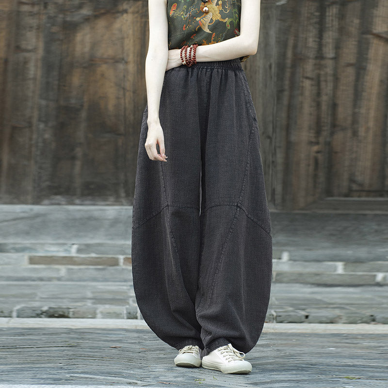 Cotton Linen Pants Harem Trousers Loose Zen Yoga Tai Chi Women's Pants