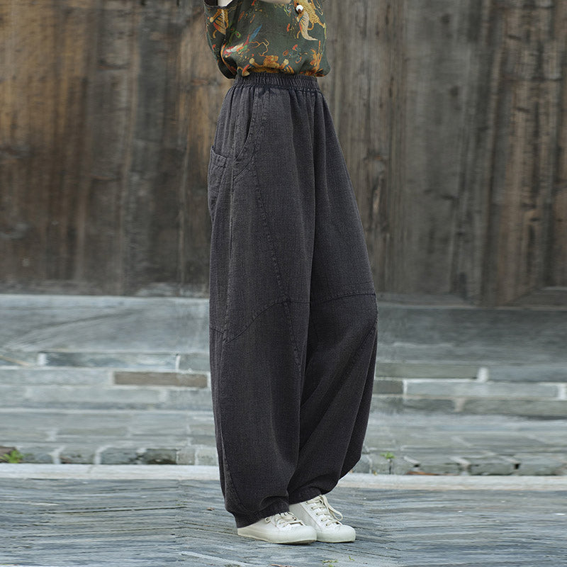 Cotton Linen Pants Harem Trousers Loose Zen Yoga Tai Chi Women's Pants