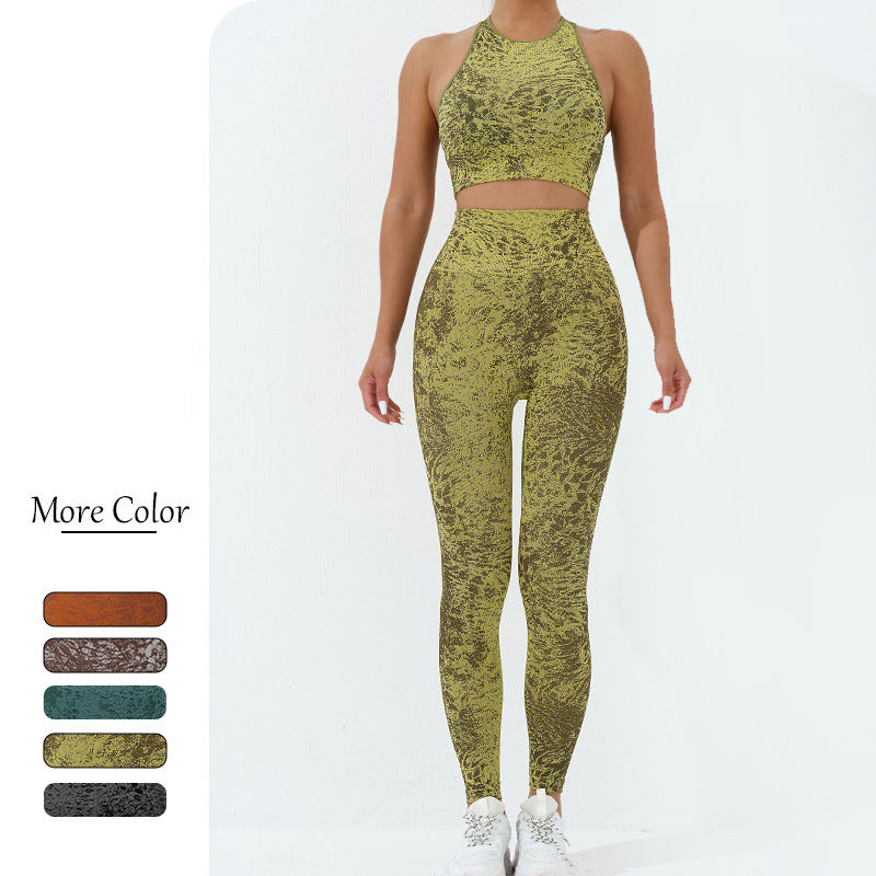 Seamless Skin-Friendly Print Mindful Movement Yoga Set