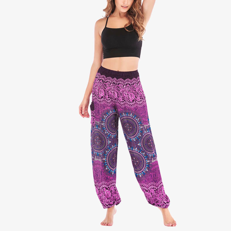 Boho Loose Harem Trousers Women's Yoga Pants
