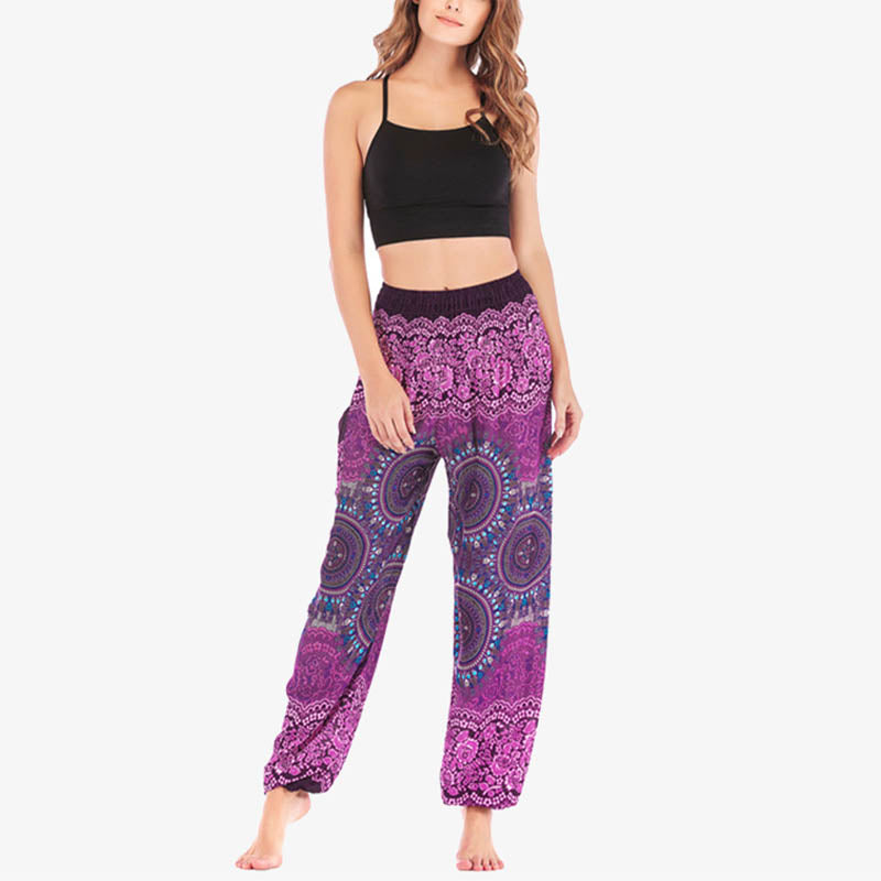Boho Loose Harem Trousers Women's Yoga Pants
