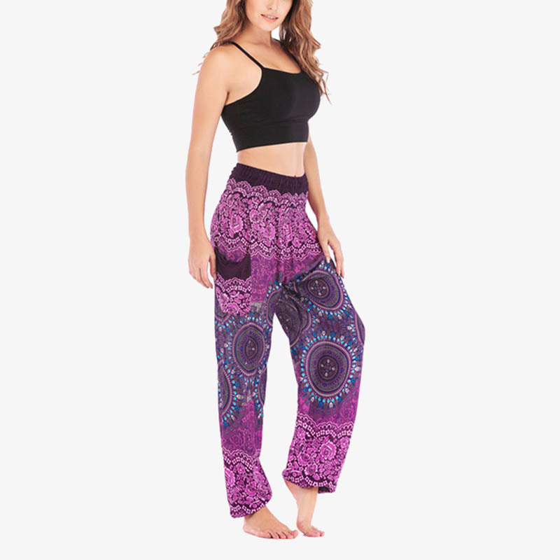 Boho Loose Harem Trousers Women's Yoga Pants