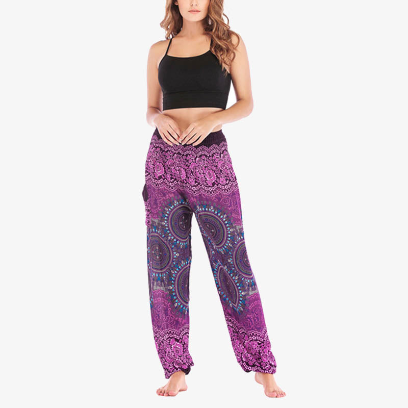 Boho Loose Harem Trousers Women's Yoga Pants