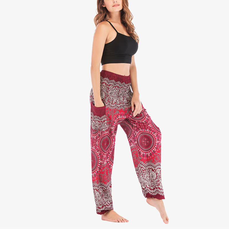 Boho Loose Harem Trousers Women's Yoga Pants