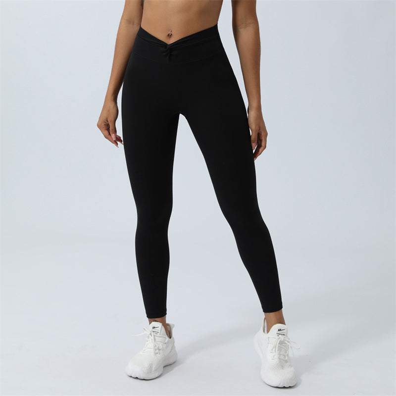 Women Workout Long Sleeve Crisscross Backless Top Tee Leggings Sports Fitness Yoga Outfit
