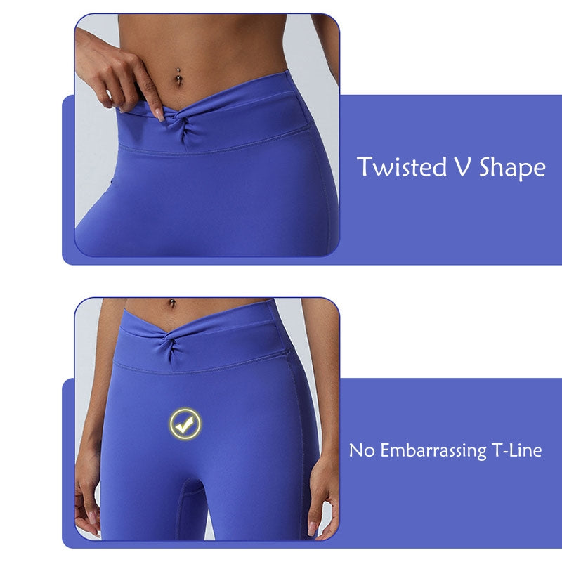 Women Workout Long Sleeve Crisscross Backless Top Tee Leggings Sports Fitness Yoga Outfit