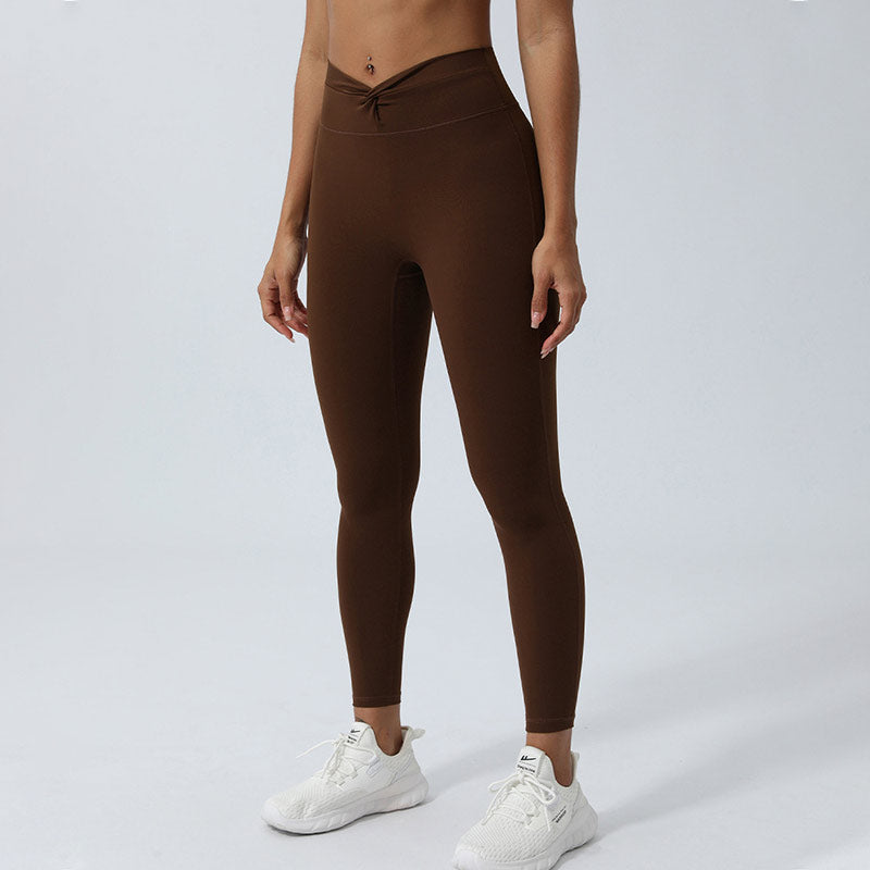 Women Workout Long Sleeve Crisscross Backless Top Tee Leggings Sports Fitness Yoga Outfit