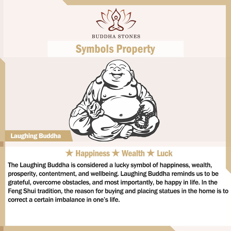Hand-Carved Red Sandalwood Laughing Buddha & God of Wealth Large Bead Bracelet