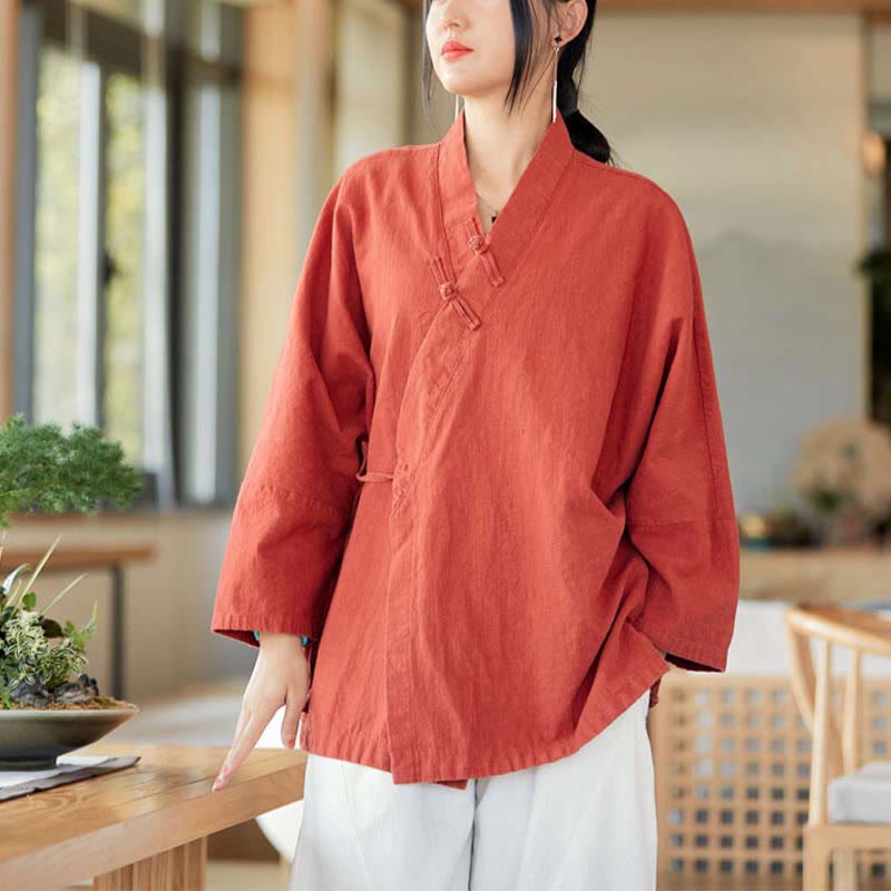 Breathable Ramie Loose-Fit Zen Meditation Jacket