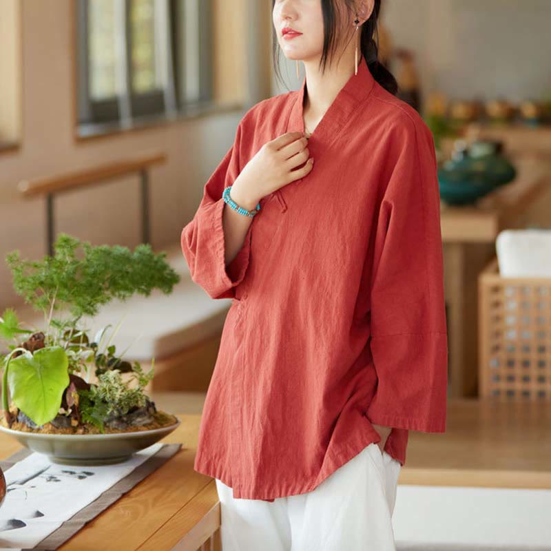 Breathable Ramie Loose-Fit Zen Meditation Jacket