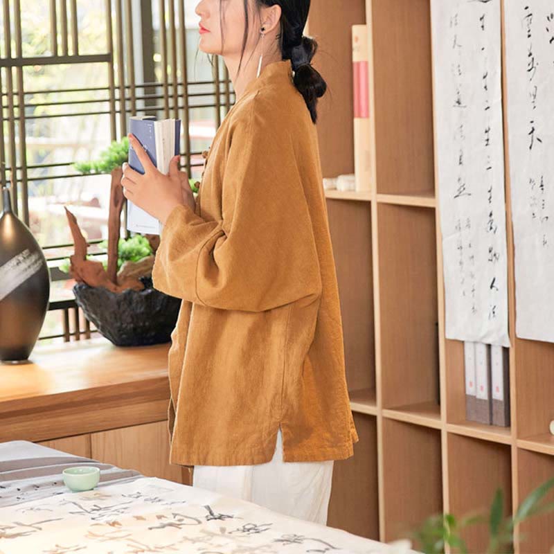 Breathable Ramie Loose-Fit Zen Meditation Jacket