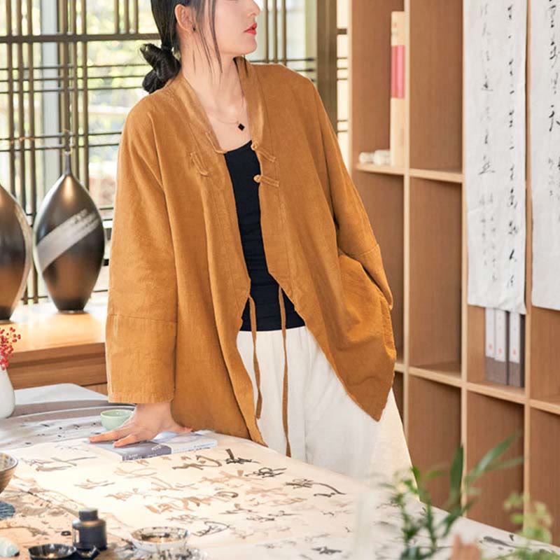 Breathable Ramie Loose-Fit Zen Meditation Jacket