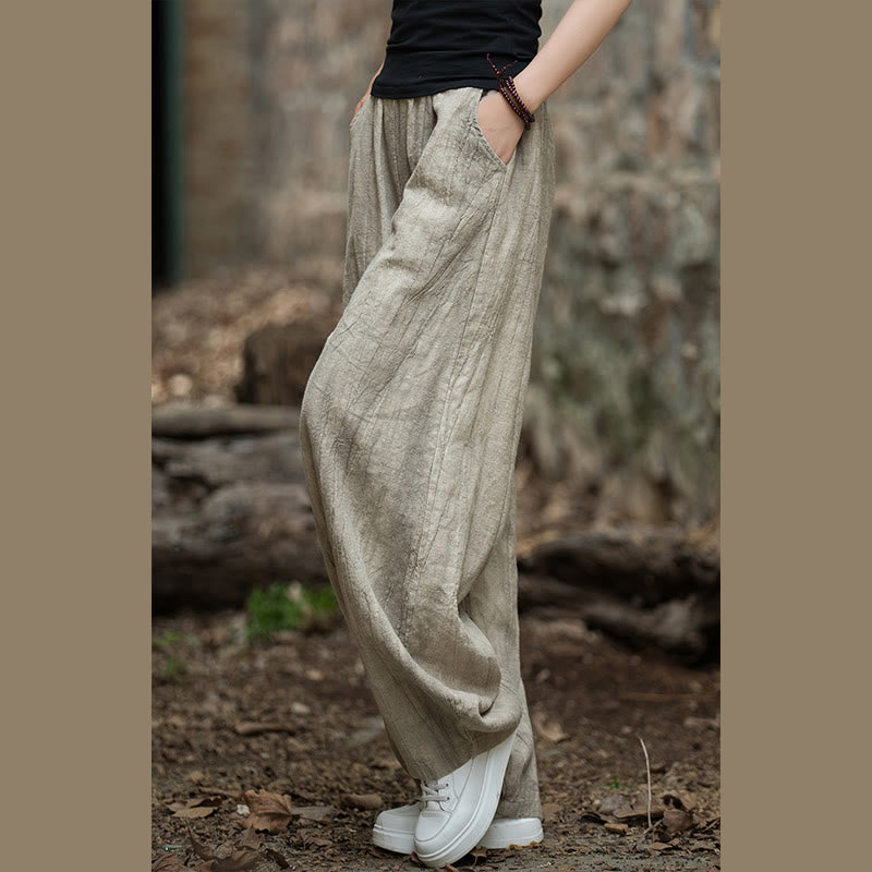 Breathable Hand-Dyed Loose Fit Yoga Harem Pants with Pockets