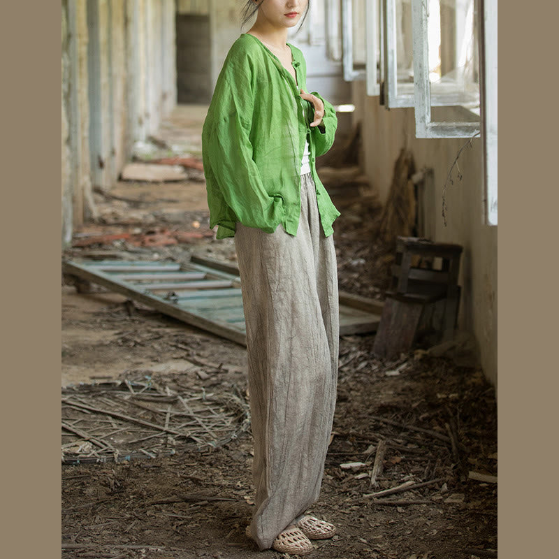 Breathable Hand-Dyed Loose Fit Yoga Harem Pants with Pockets