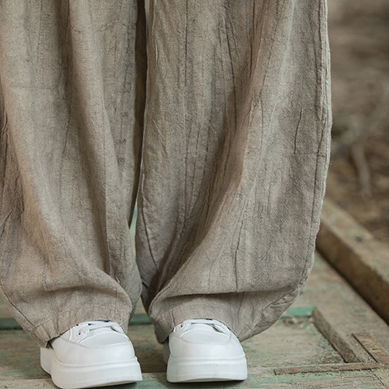 Breathable Hand-Dyed Loose Fit Yoga Harem Pants with Pockets
