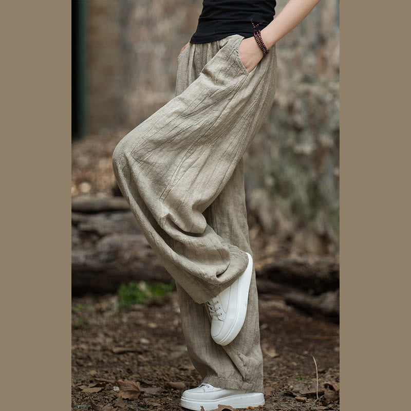 Breathable Hand-Dyed Loose Fit Yoga Harem Pants with Pockets