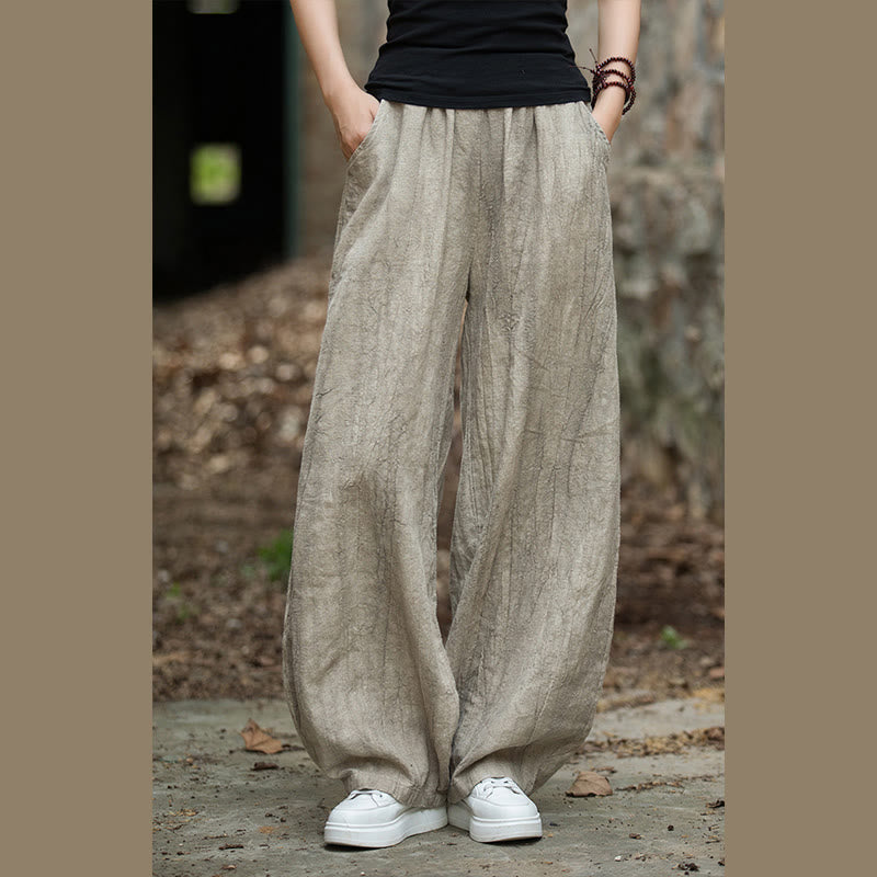 Breathable Hand-Dyed Loose Fit Yoga Harem Pants with Pockets