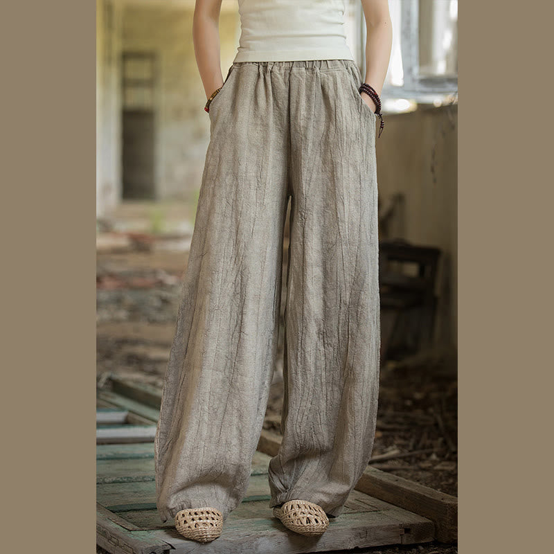 Breathable Hand-Dyed Loose Fit Yoga Harem Pants with Pockets