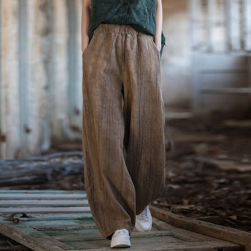 Breathable Hand-Dyed Loose Fit Yoga Harem Pants with Pockets