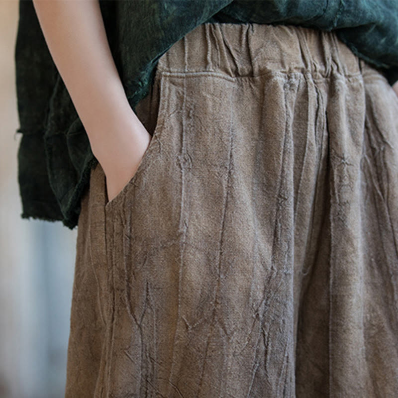 Breathable Hand-Dyed Loose Fit Yoga Harem Pants with Pockets