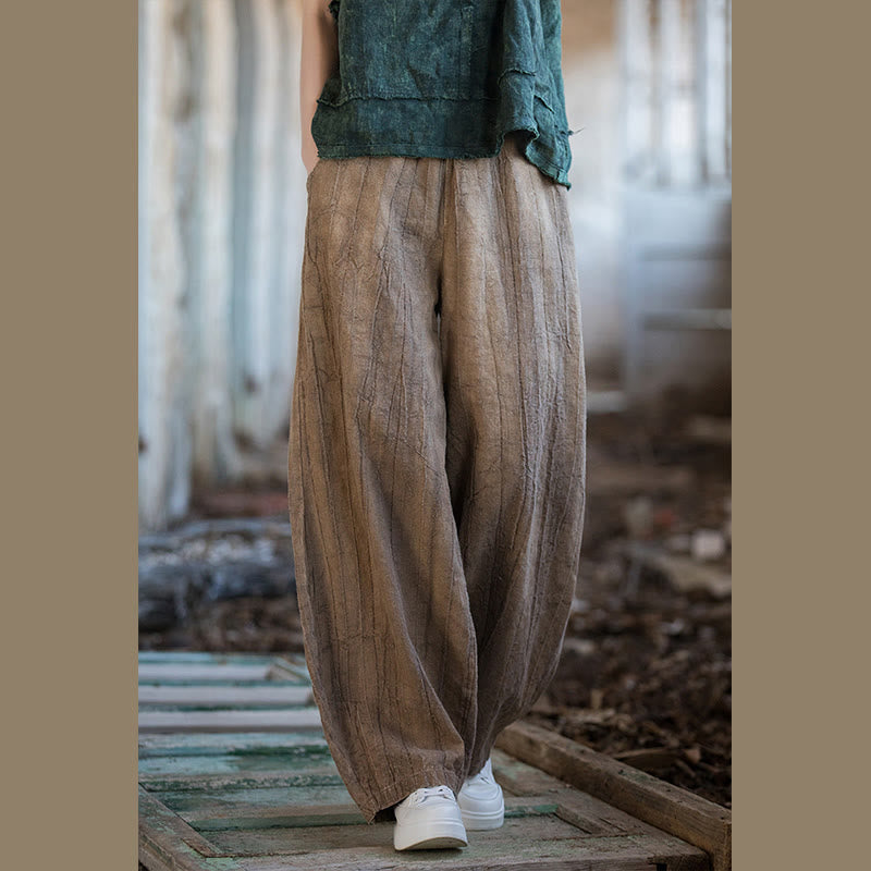 Breathable Hand-Dyed Loose Fit Yoga Harem Pants with Pockets