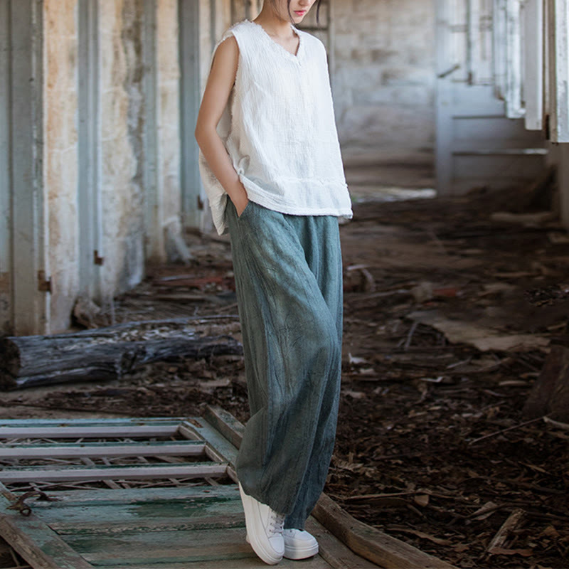 Breathable Hand-Dyed Loose Fit Yoga Harem Pants with Pockets
