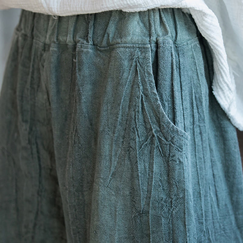 Breathable Hand-Dyed Loose Fit Yoga Harem Pants with Pockets