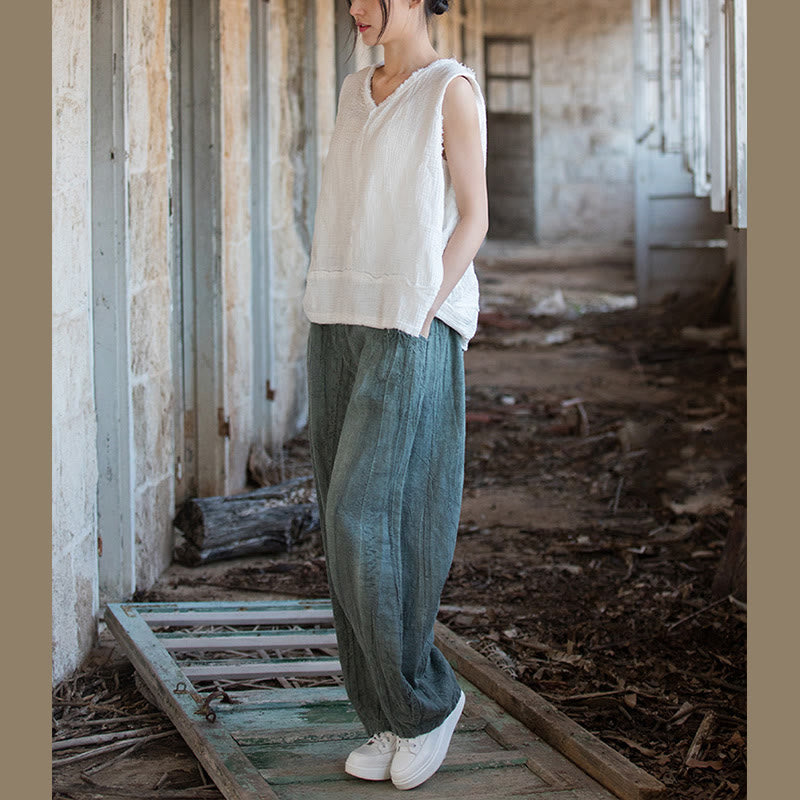 Breathable Hand-Dyed Loose Fit Yoga Harem Pants with Pockets